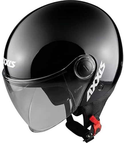 AXXIS CASCO SQUARE SOLID A1 NEGRO BRILLO TALLA S