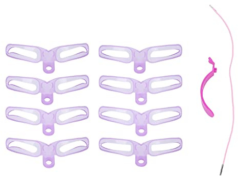 Eyebrow Template Set, 8pcs Eyebrow Stencil Reusable Natural Brow Shaping Guides Three Dimensional Eyebrow Shaping Stencils Kit for Beginners