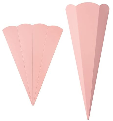 PAINT IT EASY NEU Schultütenrohling mit Steckverschluß, Stabiler Karton 400g/qm, 6-eckig, 68 cm, 1 Stück, Rosa