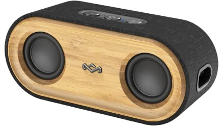 House of Marley Get Together 2 Mini Portable Bluetooth Speaker - 20W | Sustainably Made Wireless Travel Speakers, 15H Playtime, Microphone, IP67 Dust & Water Resistant, 30M Range