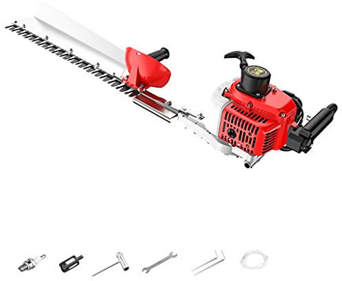 NOOFIE Siepe elettrica Asta telescopica allungabile 75 cm Tagliasiepi Tagliasiepi a Benzina Cesoia SK5 Lama (Doppio Coltello) (Asta Singola + cesoia per Rami Spessi 2 cm)