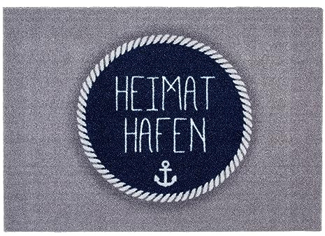 Rutschfeste Fußmatte Innen waschbar - Heimathafen 40 x 60 cm (Rechteckig)