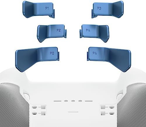 eXtremeRate 6pcs Swift Paddles für Xbox One Elite & Elite Series 2/Series 2-Core Controller, Matt Austauschbare Ersatz Metall Back Paddles Trigger Tasten Zubehör-Neptun Blau