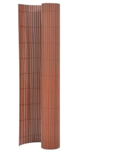 GuyAna Gartenzaun Doppelseitig 90x400 cm Balkonabdeckung Sichtschutz Zaun Garten Sichtschutz Garten Braun