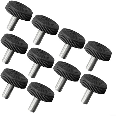 piedini in gomma per mobili, Piedini per mobili, set di 10 pezzi, per sedia e gambe del tavolo, piedini regolabili, cuscinetto inferiore rotondo 27-35 mm (M6 x 30 x 20 mm)