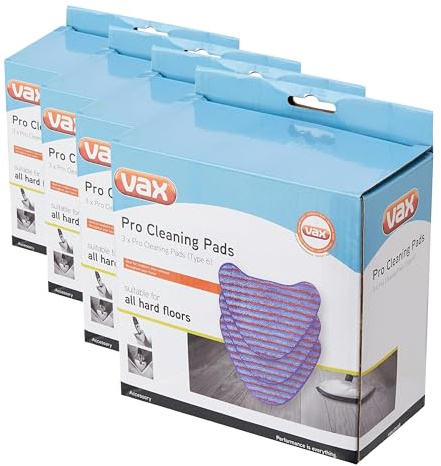 Vax 1-1-132319-00 Genuine Pro Cleaning Pads, Blue (Pack of 4)