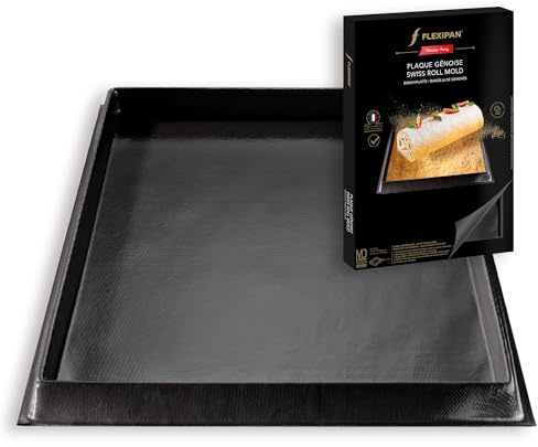 Flexipan Plaque a Genoise - Gateau Roule, Dacquoises Grand Format - Surface Antiadhésive, Cuisson Parfaite - Cuisine, Patisserie - Plat Four Résistant - Moule Haute Durabilité - Démoulage Facile