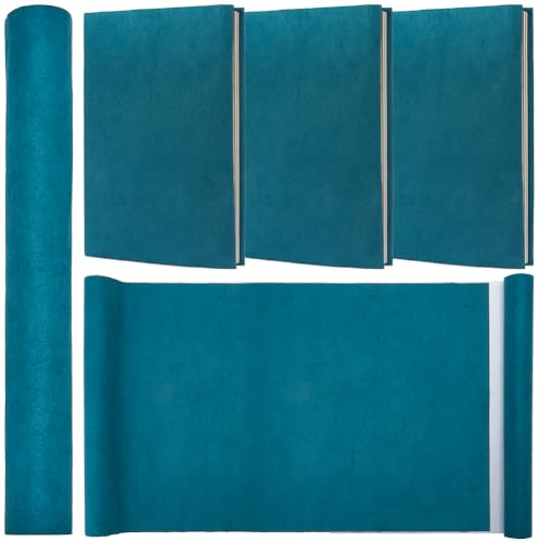craspire 51 x 11.8 Wildleder-Buchtuch, Blaugrün, Zum Buchbinden, A4-A8, Stoffoberfläche, Buchumschlag Mit Papierrücken, Bücher, Alben, Scrapbooking, Archivierung, DIY-Einband, Schutz, Buchtuch