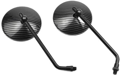 Lenkerendenspiegel 10MM Für Royal Für Enfield Universal Motorrad Rückspiegel Runde Seite Spiegel Motorrad Spiegel(B)
