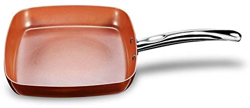 HAODUOO , Poêle à Frire carrée Casserole avec revêtement en céramique Four Passe au Lave-Vaisselle Marmites et casseroles Wok