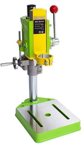 Bench Drill Press Stand, Electric Drill Press Stand Tool with Aluminum Vise, 90°Rotating Fixed Frame and Adjustable Drilling Depth, 38-43Mm Drill Stands for Electric Drills Diy Tool