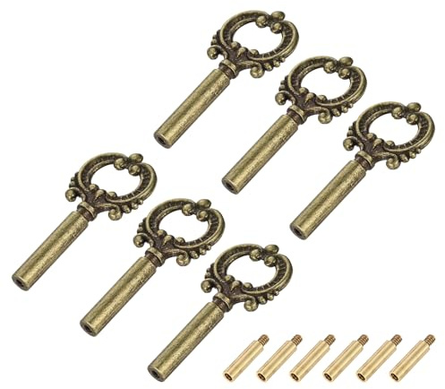 QUARKZMAN 6Pcs Pulsante Accensione/Spegnimento Lampada Sostituzione Bronzo | Pomello di accensione e spegnimento di ricambio per interruttore della luce in ottone, per portalampada