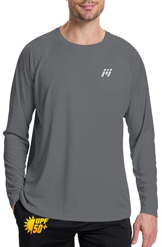 MEETWEE Rashguard Hombre,Camiseta UPF 50+ Protección UV,Secado Rápido y Transpirable para Surf,Natación,Running y Actividades al Aire Libre