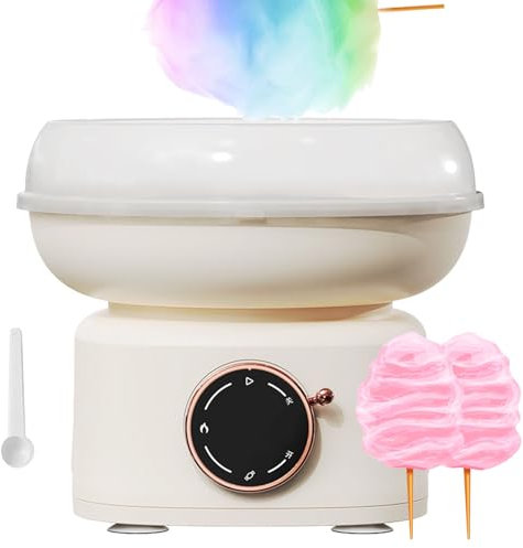 Macchina per zucchero filato – Mini macchina elettrica da 500 W con pallet grande da 270 mm, interruttore a levetta e paletta per zucchero per feste di compleanno e festival per bambini