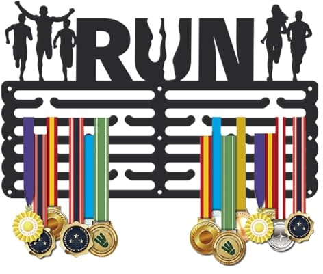 SUPERDANT Medaillenhalter Sportmedaillenhalter Auszeichnungs Organizer Aus Metall Displayhalter 6 Reihe 12 Aufhänger rutschfeste Haken Sportlergeschenke
