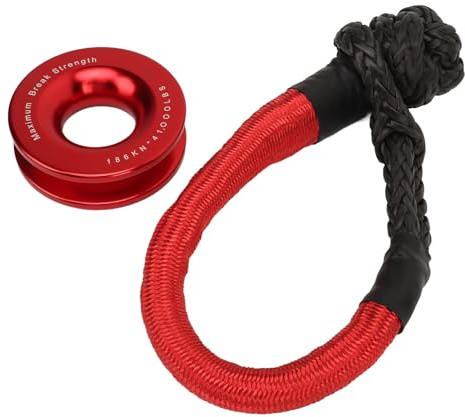 Synthetic Soft Shackle, Rope Retention Pulley Rope Shackle Kit High Toughness for Off Road ATV UTV Trailer Truck SUV 4 X 4 Recovery