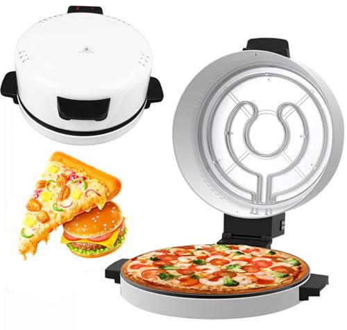 Pizza Comptoir, Four à Pizza Portable avec Plaque De Cuisson De 30 Cm, Assiette Antiadhésive Double Face, Crêpe Et Omelette avec des Lumières électriques Et Indicateurs, Fabricant D'omelette
