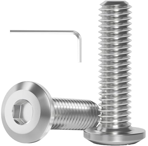 Dayalo 100 Stück M3 x 6mm Schrauben M3 Flachkopfschrauben Edelstahl A2 V2A | Innensechskantschrauben M3, Vollgewinde, mit Innensechskantschlüssel für Elektronische Geräte, Modellmaschinen, 3D-Drucker