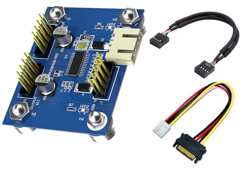 USB 2.0 9-poliger Header-Splitter, Doppel-Port-Erweiterungsadapter für PC, Gehäuse mit kleinem Formfaktor, keine externe Stromversorgung, Motherboards erforderlich, USB-Port-Expander