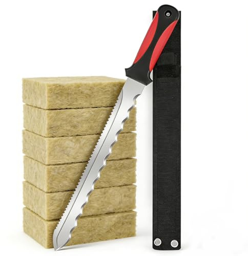 ARCHYPON Insulation Knife - Sharp Double Side Sod Cutter Knife, 11.2 Inch Stainless Steel Blade for Insulation material garden sod cutting, foam cutting