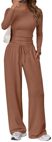 Trendy Queen Womens Two 2 Piece Matching Lounge Sets 2025 Early Fall Fashion Must Haves Y2K Workout Gym Clothes Comfy Airport Travel Vacation Luxury Outfits Sweatsuit Winter Clothing