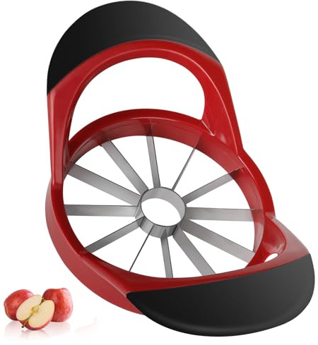 Poraceous Cortador de Manzana, Cortador Manzana Inoxidable, Pelador de Manzanas Asas Antideslizantes, Descorazonador Manzanas, Descorazonador Fácil de Limpiar, para Familias Cocinas, Fiestas