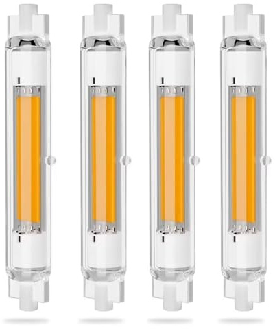 Dvnoua R7S LED 118mm Dimmbar 30W, Naturweiß 4000K, R7S LED 118mm Lampen Ersatz für 300W Halogen Leuchtmittel, 3000LM Kein Flackern, 360°Abstrahlwinkel, 4er Pack