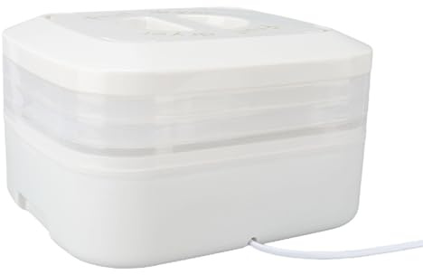 MENDUNER Déshydrateur Alimentaire à 3 Niveaux, Séchoir à Fruits 160 W avec Minuterie Numérique, Flux D'air 0-48 H 360° pour la Viande Séchée, les Collations, 3 Plateaux Amovibles,