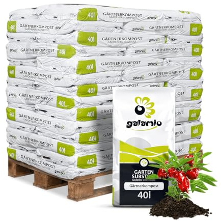 GALAMIO Gärtnerkompost 1.680 L (42 x 40 L) 1 Palette | Torffreie Bodenverbesserung und natürlicher Dünger