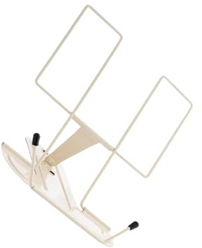 QLECXZI Supporto per ricettario portatile regolabile, supporto per ricette in di qualità, versatile per gli amanti della cucina. Il mantiene le ricette in, Bianco, 18x16x16cm