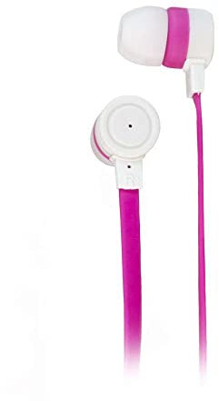 aiino - Funky - Auriculares Universales con Micrófono para iPhone/Samsung/Huawei Smartphone, In-Ear - Blanco/Rosa