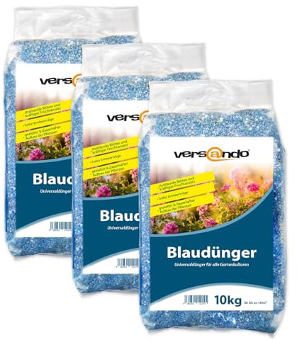 versando 30kg Blaudünger bis 450m²: NPK-Dünger für Obst Gemüse & kräftige Pflanzen mit Langzeitwirkung - Premium Qualität