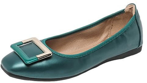ANUFER Women's Soft Ballet Flats Square Toe Slip-On Walking Shoes