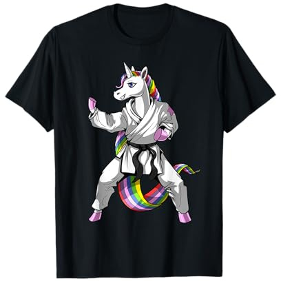 Einhorn Karate Ninja Kampfkunst Judo Kickboxing Mädchen T-Shirt