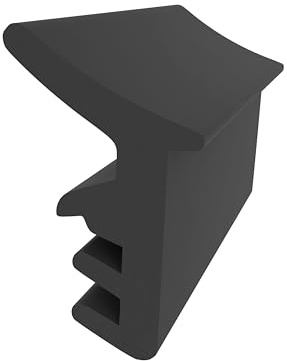 Dachfensterdichtung für Velux Fenster - Schwarz - 10 m | 19 mm Höhe - 3-4 mm Nutbreite - Fensterdichtung für Velux Fenster und Gummiprofil gegen Zugluft und Feuchtigkeit