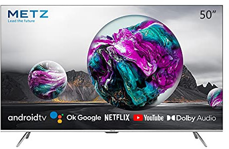 Metz 50'' (127 cm) LED UHD/4K Android tv 10.0 - HDR10/HLG, Wi-Fi, Tuners DVB-T2/C/S2 - Série MUC7 (Netflix, Prime Video, Disney+, MyCanal, OCS, Apple TV, Molotov)