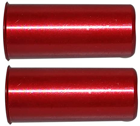 Pufferpatronen Kal. 12 Aluminium - 2x Pufferpatrone 12/70 für Schrotflinte | Snap Caps in Rot Eloxiert, 48 mm Länge, zum Trockentraining und Schutz der Waffenmechanik bei Ladeübungen