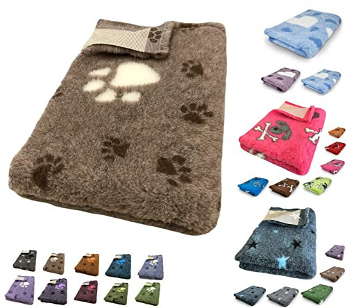 elropet Hundedecke Hundematte Premium 30mm Original rutschfest S/M/L für kleine Hunde/große Hunde Vet Bed höchste Qualitätsstufe (L 160cm X 100cm, Sterne BRAUN)