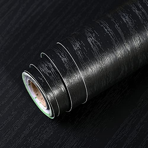 Guest Ruyunlai Papier Peint Vintage Rouleau Adhesif Collant AdhéSif Vinyl Autocollant Pour Meuble DéCoratif Mural De Cuisine Chambre Noire de ronce 40 cm x 5 m