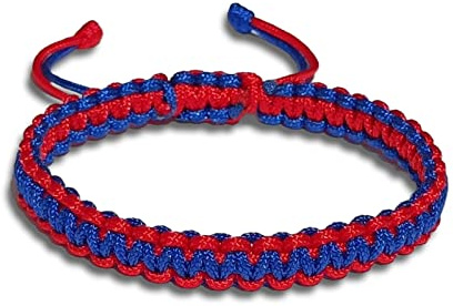 arana's - Pulsera del Barça | Futbol club Barcelona | Brazalete Ajustable para hombre mujer niños | Kabbalah de Hilo Rojo y azul | Pulseras de la suerte