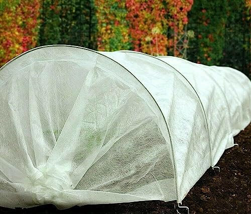 FiveFire 2 x 10M Plant Frost Protection Fleece, 30gsm Garden Fleece Plant Antifreeze Cloth Winter Plant Protection Fabric, Anti-UV, Tear Resistant Plant Fleece for Plants, Fruits, Vegetable (2 * 10)