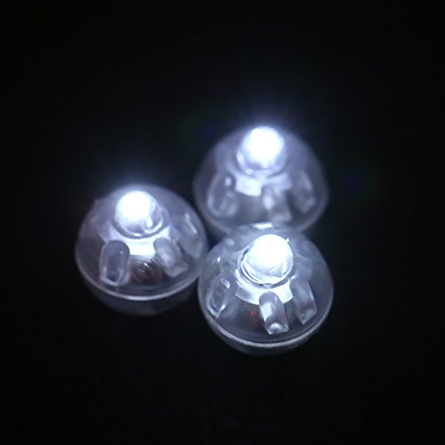 Natudeco 100 Stück LED-Ballon-Lichter, Mini-runde Kugeln, Lichter, LED-Blitz-Kugel-Lampe, Dekorative Lichter Für Zuhause, Hochzeit, Party, Geburtstag Und Weihnachten(Weiss)
