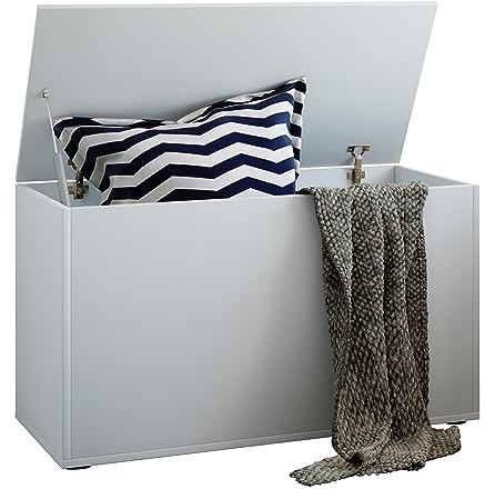 VCM Holztruhe | Maße ca. H. 49 x B. 82 x T. 44 cm |Kiste für flexiblen Einsatz in Allen Wohnräumen | Aufbewahrungsbox | Kiste - Bendola