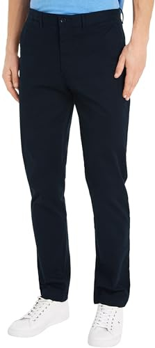 Tommy Hilfiger Uomo Pantaloni Chino Denton Essential Twill Elasticizzati, Blu (Desert Sky), 29W/28L