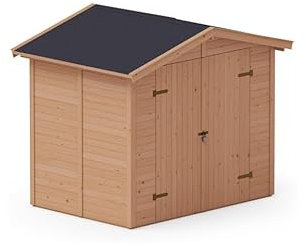 Upyard Geräteschuppen - Gartenhaus aus Holz 240x170 cm mit Boden, Gerätehaus mit 4,20 m² Grundfläche, Nut-und-Feder-Bauweise, Imprägniert