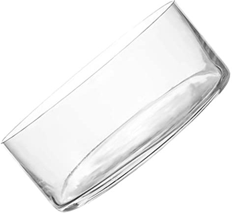 Sosoport Terrarium en Verre Transparent pour Décoration Intérieure, Jardinière Hydroponique Ronde 20x20x8 Cm, Pot De Fleurs en Verre Clair Adapté à L’Aquarium Domestique