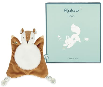 Kaloo - Fripons - Quadratisches Plüsch-Rehkitz Nathan - Flauschiges und Ultra-Weiches Kuscheltier - 24 cm - Ab Geburt, K205000