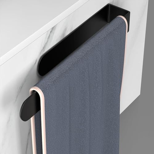 HASA zone Handtuchhalter Ohne Bohren Schwarz Matt, Edelstahl 304 Handtuchstange Ohne Bohren Selbstklebend für Bad und Küche