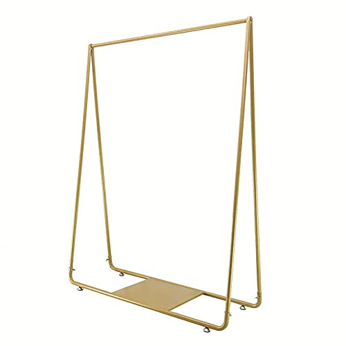 DinganyuEU Kleiderständer，einfacher Kleiderbügel，kombinierte Standgarderobe mit Einer Stange für die Kleideraufbewahrung Gold (Size : 150×160 cm/59×63 inches)