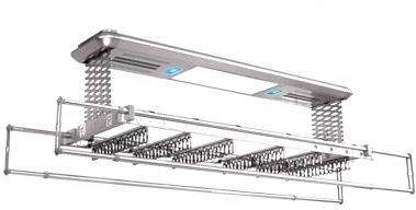 Drying Rack Clothing Foldable Large 159cm*34cm*7.8cm, Towel Drying Rack Electric Lifting with Load of 35kg, Ceiling Mounted Clothes Drying Rack with Heater Fan(Silver)